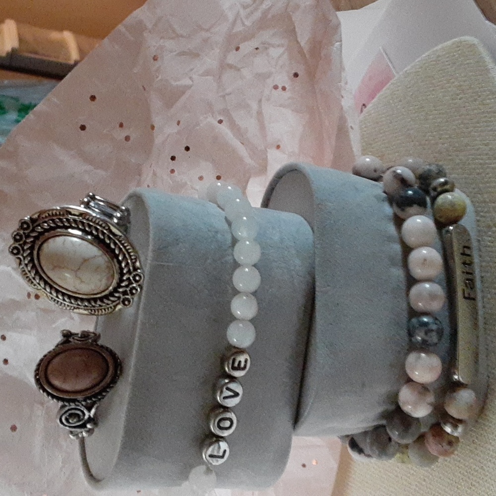 FAITH ✝️  and LOVE Bracelets and rings sets.